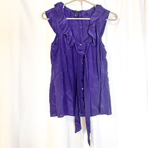 Deep Purple 100% Silk Blouse
